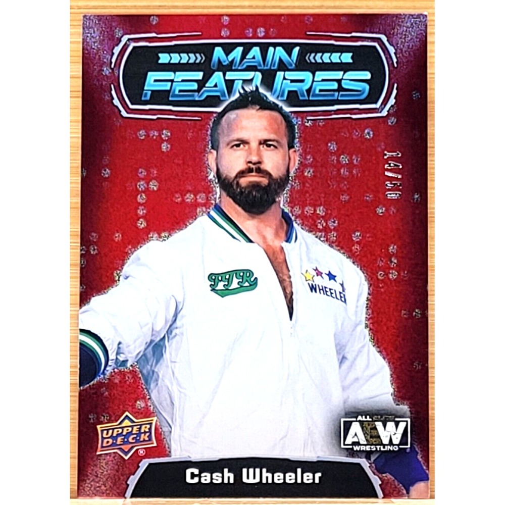 2022 UPPER DECK‎ AEW CASH WHEELER MAIN FEATURES RED  #D/50